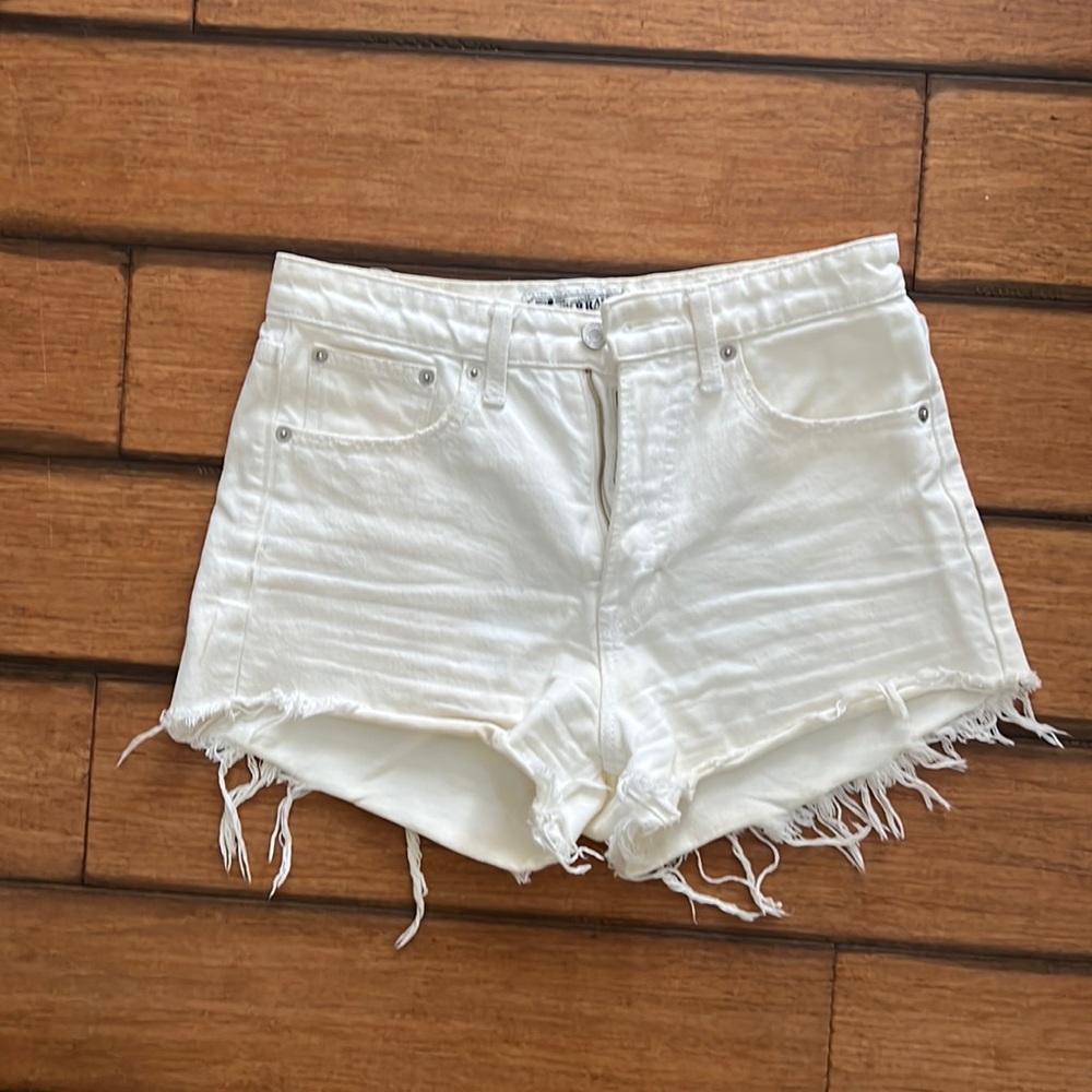 Lucky Brand Frayed High Waisted Short